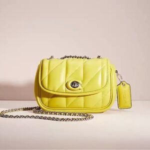 NWT - Coach Quilted Pillow Madison Shoulder Bag 18 - Key Lime